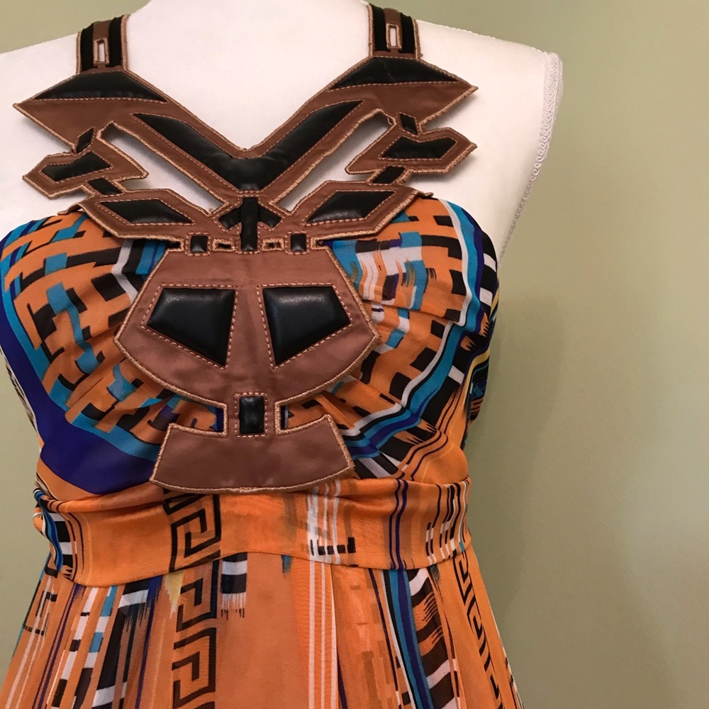 🌺Maxi Lined Opened Back Adorned Dress, Size M - Picture 5 of 14